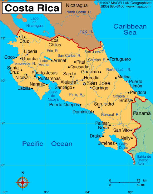 San Jose Kostarika plan